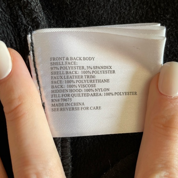 MICHAEL Michael Kors Quilted Sleeve Waterproof Coat Black Size Small - Picture 7 of 7